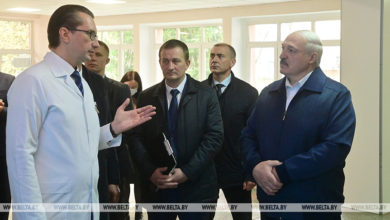 Photo of Lukashenko visits Minsk Oblast Clinical Hospital