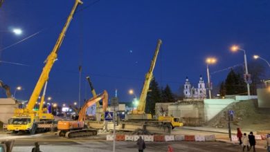 Photo of В Минске аварийный мост на Немиге полностью разобрали