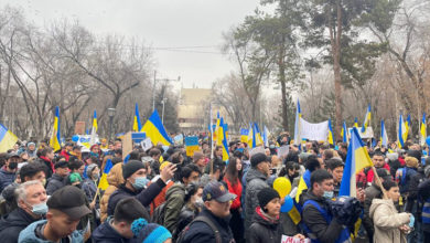 Photo of В Казахстане люди вышли на митинг в поддержку Украины. ФОТО. ВИДЕО