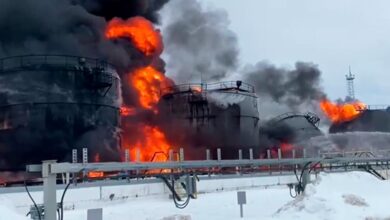 Photo of В Брянской области, недалеко от границы с Беларусью, в результате «подавления» украинского беспилотника загорелась нефтебаза. ВИДЕО