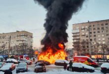 Photo of В Санкт-Петербурге сгорел очередной автобус МАЗ, это создало километровую пробку. ФОТО. ВИДЕО